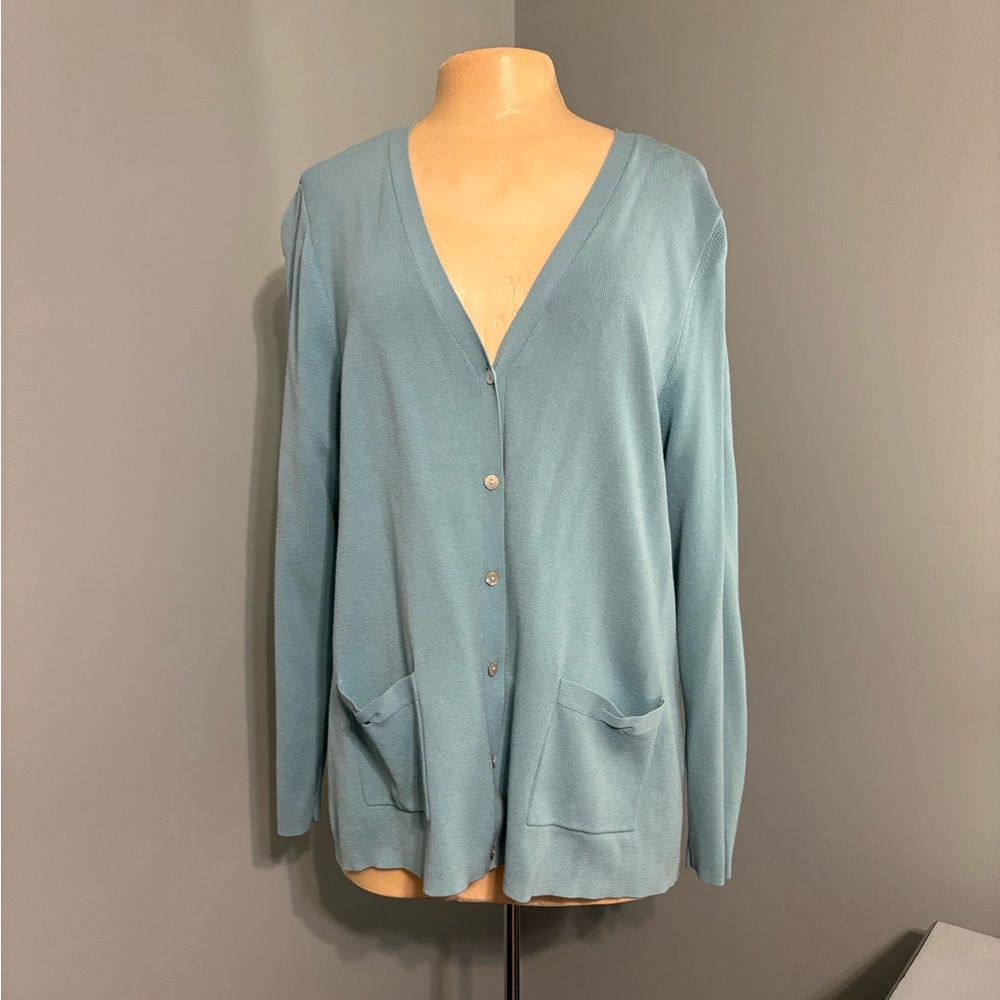 Pretty Aqua Cardigan Sweater